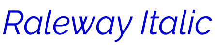 Raleway Italic font